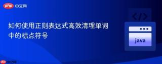 如何使用正则表达式高效清理单词中的标点符号