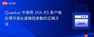 Quarkus 中使用 JAX-RS 客户端处理可变长度路径参数的正确方法