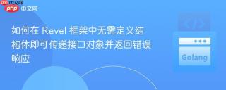 如何在 Revel 框架中无需定义结构体即可传递接口对象并返回错误响应