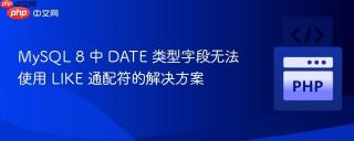 MySQL 8 中 DATE 类型字段无法使用 LIKE 通配符的解决方案