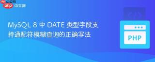 MySQL 8 中 DATE 类型字段支持通配符模糊查询的正确写法