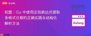 Go 中使用正则表达式提取多格式日期的正确实践与结构化解析方法