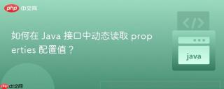 如何在 Java 接口中动态读取 properties 配置值？
