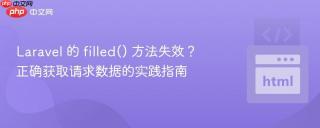 Laravel 的 filled() 方法失效？正确获取请求数据的实践指南