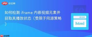 如何检测 iframe 内嵌视频元素并获取其播放状态（受限于同源策略）