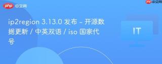 ip2region 3.13.0 发布 - 开源数据更新 / 中英双语 / iso 国家代号