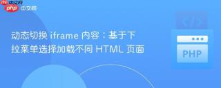 动态切换 iframe 内容：基于下拉菜单选择加载不同 HTML 页面
