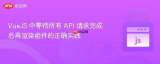 VueJS 中等待所有 API 请求完成后再渲染组件的正确实践
