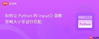 如何让 Python 的 input() 函数忽略大小写进行匹配