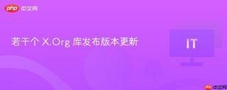 若干个 X.Org 库发布版本更新