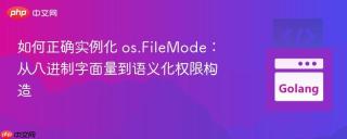 如何正确实例化 os.FileMode：从八进制字面量到语义化权限构造