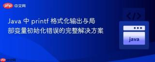 Java 中 printf 格式化输出与局部变量初始化错误的完整解决方案