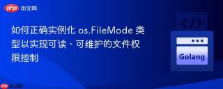 如何正确实例化 os.FileMode 类型以实现可读、可维护的文件权限控制