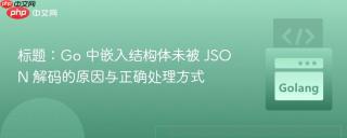 Go 中嵌入结构体未被 JSON 解码的原因与正确处理方式