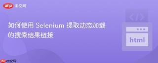 如何使用 Selenium 提取动态加载的搜索结果链接