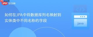 如何在JPA中将数据库列名映射到实体类中不同名称的字段