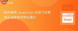 如何使用 JavaScript 实现下拉菜单必选校验并弹出提示