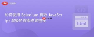 如何使用 Selenium 提取 JavaScript 渲染的搜索结果链接