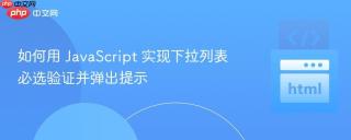 如何用 JavaScript 实现下拉列表必选验证并弹出提示