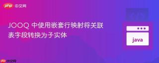 JOOQ 中使用嵌套行映射将关联表字段转换为子实体