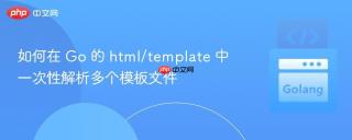 如何在 Go 的 html/template 中一次性解析多个模板文件