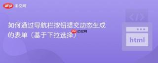 如何通过导航栏按钮提交动态生成的表单（基于下拉选择）
