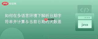 如何在多语言环境下解析日期字符串并计算与当前日期的天数差