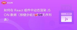 如何在 React 组件中动态渲染 JSON 数据（按键分组为多个无序列表）