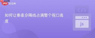 如何让垂直分隔线占满整个视口高度