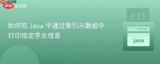 如何在 Java 中通过索引从数组中打印指定学生信息