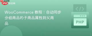WooCommerce 教程：自动同步分组商品的子商品属性到父商品