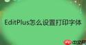EditPlus如何设置打印字体