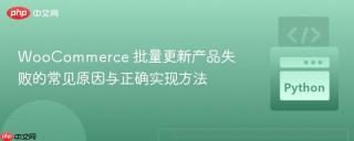 WooCommerce 批量更新产品失败的常见原因与正确实现方法