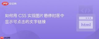 如何用 CSS 实现图片悬停时居中显示可点击的文字链接