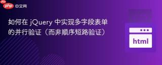 如何在 jQuery 中实现多字段表单的并行验证（而非顺序短路验证）