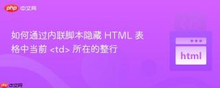 如何通过内联脚本隐藏 HTML 表格中当前  所在的整行