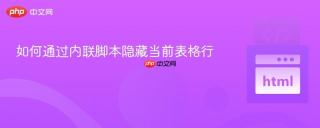 如何通过内联脚本隐藏当前表格行