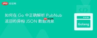 如何在 Go 中正确解析 PubNub 返回的异构 JSON 数组消息