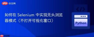 如何在 Selenium 中实现无头浏览器模式（不打开可视化窗口）