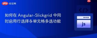 如何在 Angular-Slickgrid 中同时启用行选择与单元格多选功能