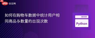如何在购物车数据中统计用户相同商品与数量的出现次数
