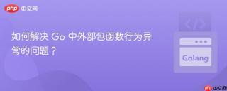 如何解决 Go 中外部包函数行为异常的问题？