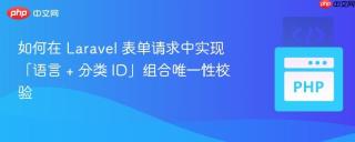 如何在 Laravel 表单请求中实现「语言 + 分类 ID」组合唯一性校验