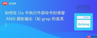 如何在 Go 中执行外部命令时保留 ANSI 颜色输出(如 grep 的高亮)