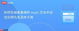 如何在抽象基类的 main 方法中动态实例化其具体子类