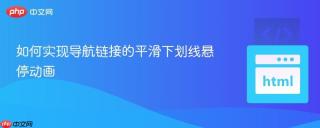 如何实现导航链接的平滑下划线悬停动画