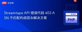 Streamtape API 错误代码 403 ASN 不匹配的成因与解决方案