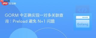 GORM 中正确实现一对多关联查询：Preload 避免 N+1 问题