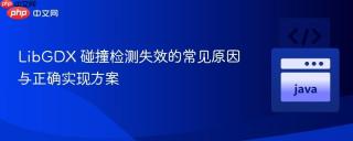 LibGDX 碰撞检测失效的常见原因与正确实现方案