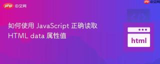 如何使用 JavaScript 正确读取 HTML data 属性值